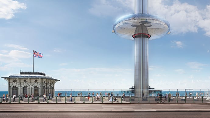 découverte de Brighton avec la tour d'observation Brighton i360