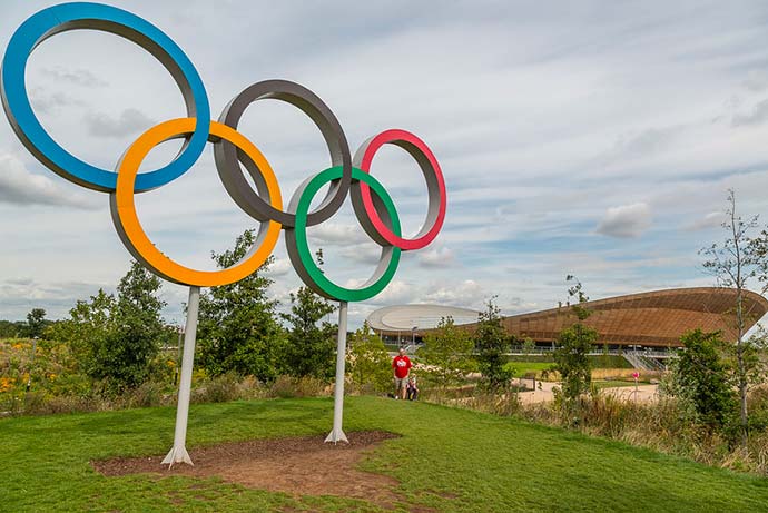 structure du logo des jeux olympiques au stade olympique