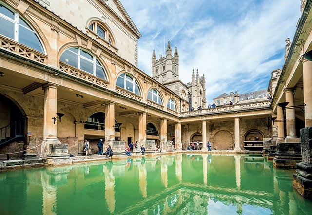 Bains Romains à Bath station thermale époque géorgienne