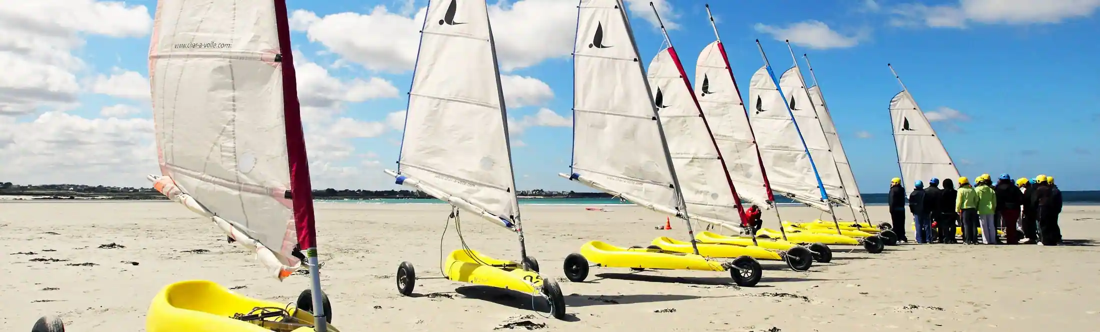 Découvertes du char à voile pendant le voyage de rentrée scolaire
