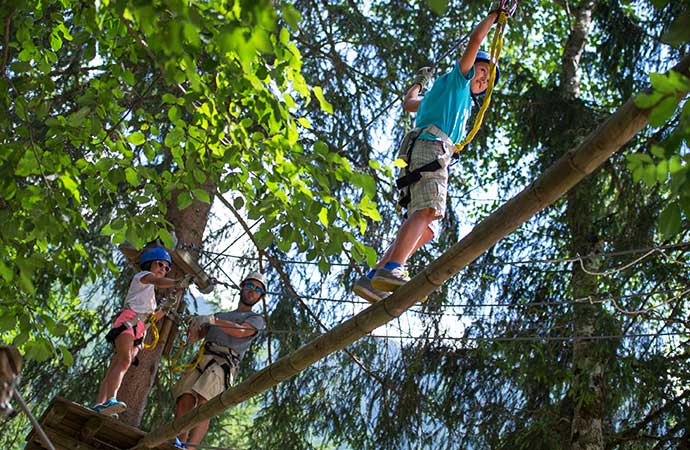 Enfants accrobranche classe découvertes