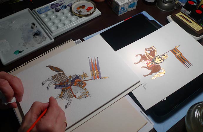 atelier-enluminure enfnt classe découvertes moyen-âge