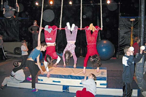 Image enfants-cirque-acrobatie Arts du cirque Classe de découverte Côté Découvertes