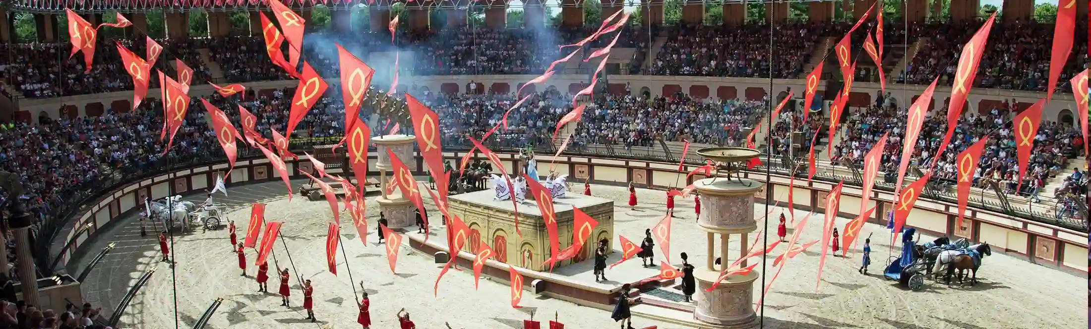 Spectacle arène romaine - classe découvertes Puy du Fou