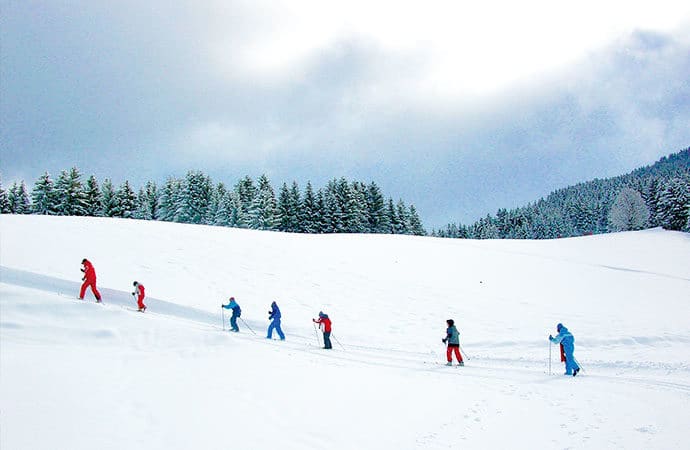 activité élèves cours moniteur ski-de-fond