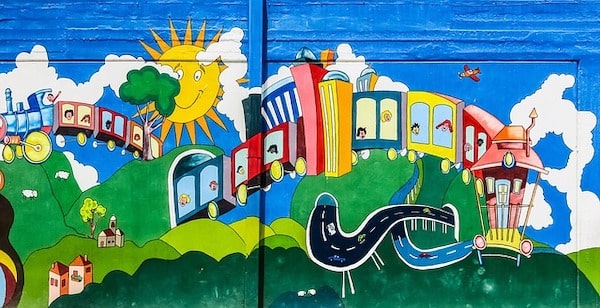 mur graffitis street-art dessin enfant