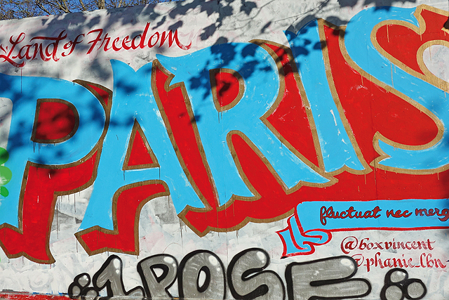 fresque de street-art Paris réalisée sur un mur