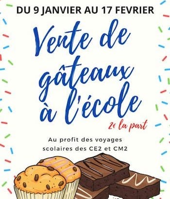 Vente de gâteau pour financer un voyage scolaire