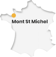 Carte de France Mont Saint Michel