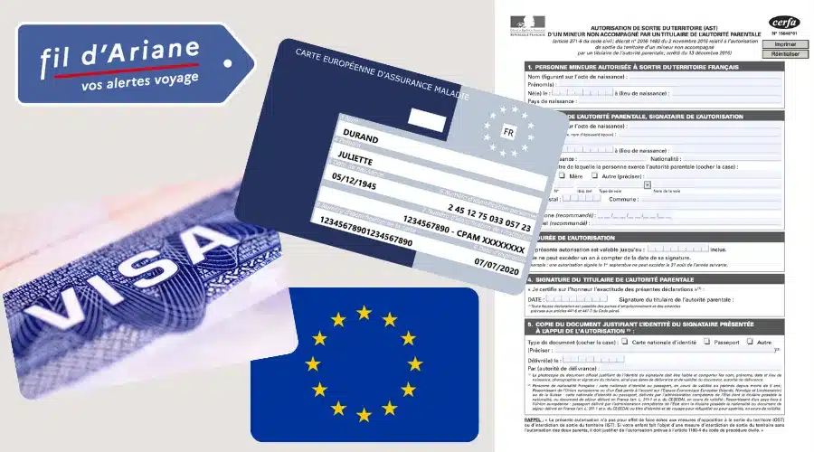 Documents administratifs pour un voyage scolaire à l'étranger en primaire