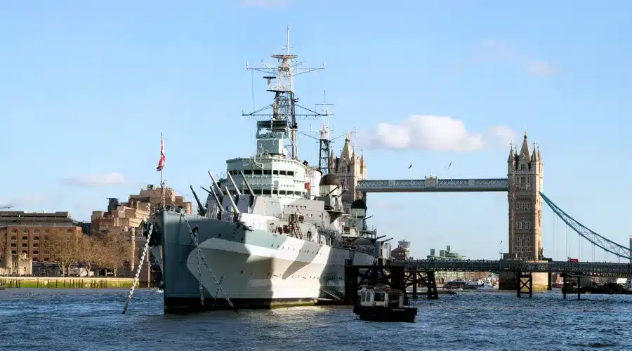 HMS Belfast navire de guerre à Londres