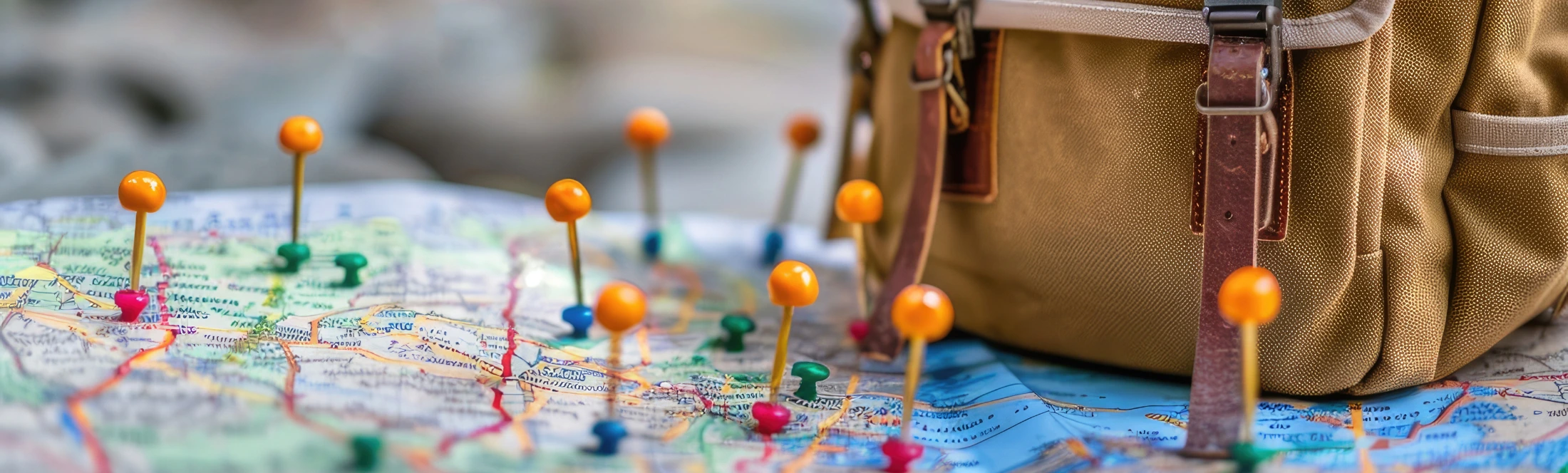 sac d'école d'élève et carte de voyage scolaire