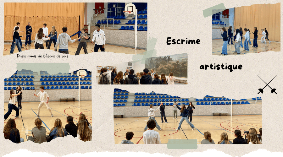 Initiation à l'escrime artistique en voyage scolaire sur le thème du Comte de Monte Cristo