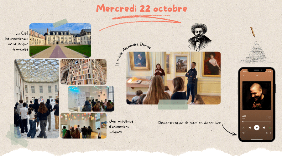 Programme d'une journée en voyage scolaire sur le Comte de Monte-Cristo