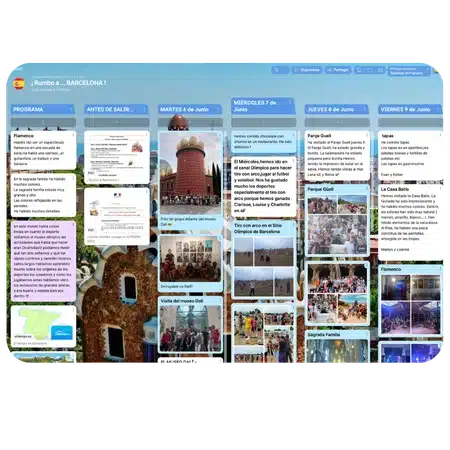 padlet interface web journal de bord