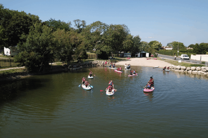 23 élèves activité paddle lac